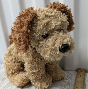Ty Beanie Babie Fluffy Brown and Tan Stuffed Dog